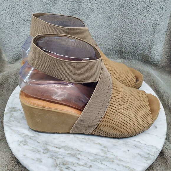 Gentle Souls By Kenneth Cole Shoes Womens 7.5 Gwendoline Brown Leather Sandals - Picture 6 of 9